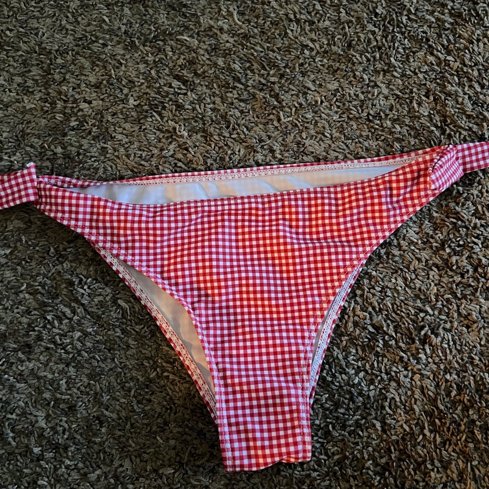 Red Gingham Bikini Bottom, M